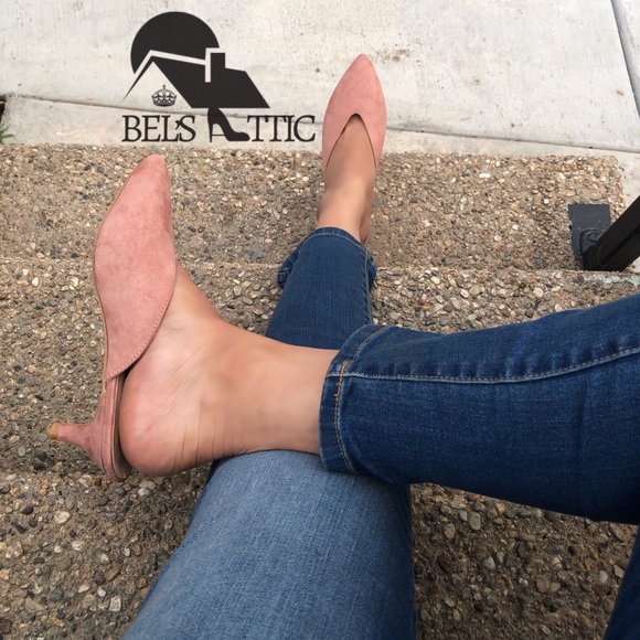 Blush Pink Kitten Heel Pumps - Picture 5 of 6
